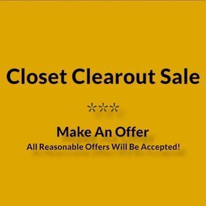 Closet Clearout Moving Sale